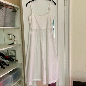 Old Navy White Cotton Midi Sundress XL